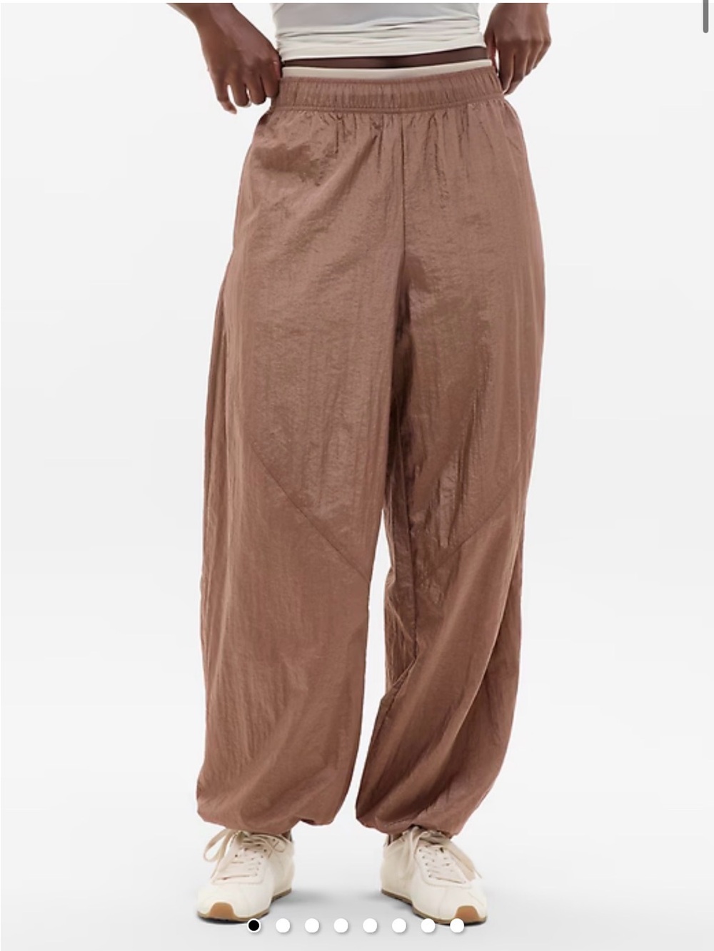 NWT Athleta Wide-Leg Track Pants in Brown